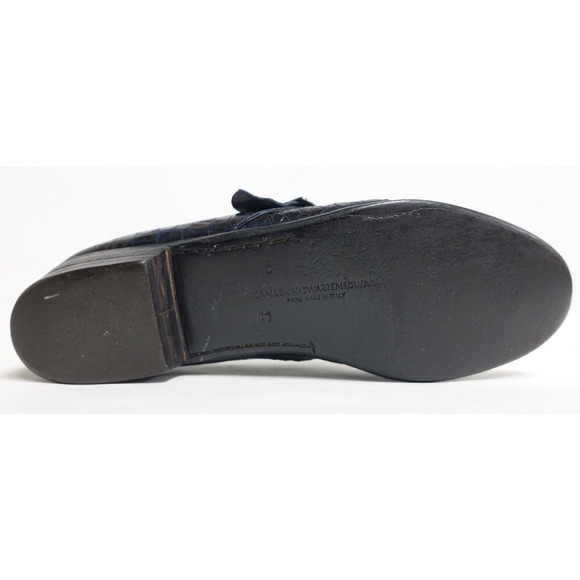 SUSAN BENNIS WARREN EDWARDS Men Genuine Crocodile Loafers Size 11 D Navy Blue main image 8